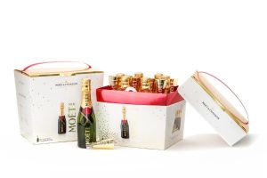 Carton of the Year: Moët 6 Mini Moët-Verpackung von Van Genechten Packaging