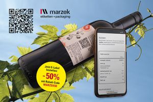Mit edlen Etiketten und smarten E-Labels von Marzek Etiketten+Packaging und Bottlebooks sind Winzer:innen bestens auf die EU-Nährwertverordnung vorbereitet