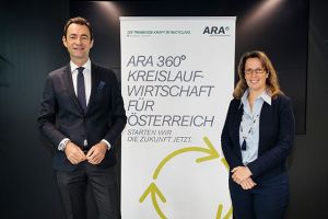 Dr. Harald Hauke, Geschäftsführer ARAplus und Vorstand der ARA AG, Mag. Ursula Swoboda, Commercial Director GfK Austria